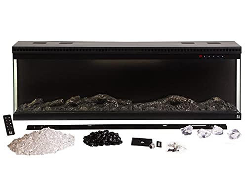 Touchstone Sideline Infinity 3-Sided Smart 72-inch WiFi-Enabled Electric Fireplace - 80051 - Built-in - 60 Color Combinations
