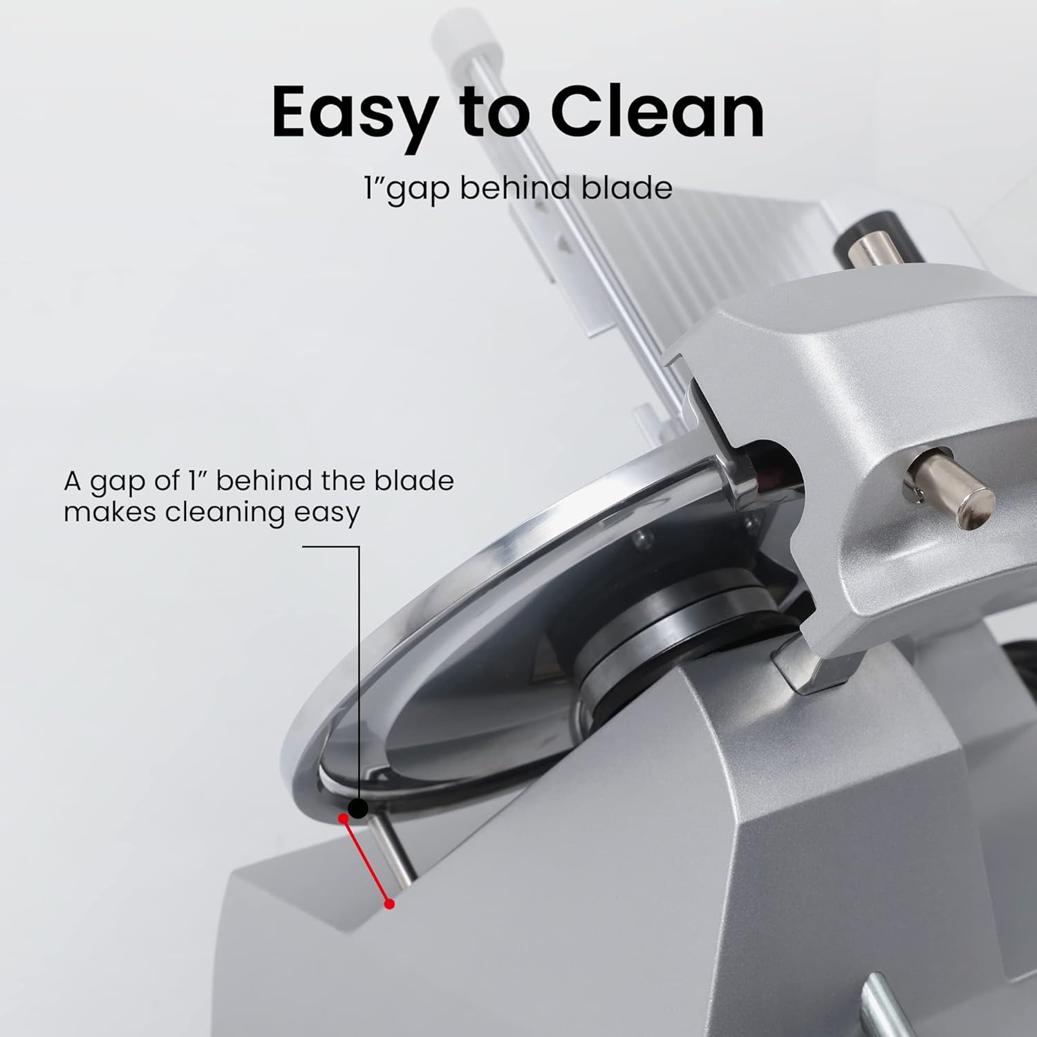 Toogood Premium Commercial 180w, 1/4HP Electric Meat Slicer, 8.7 Italian Carbon Steel Blade, Quiet Performance, Frozen Meat/ Cheese/ Food Slicer