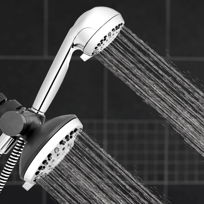 Waterpik 6+ Mode Powerpulse Massage Dual Shower Head System, Chrome, XET-633E-643E