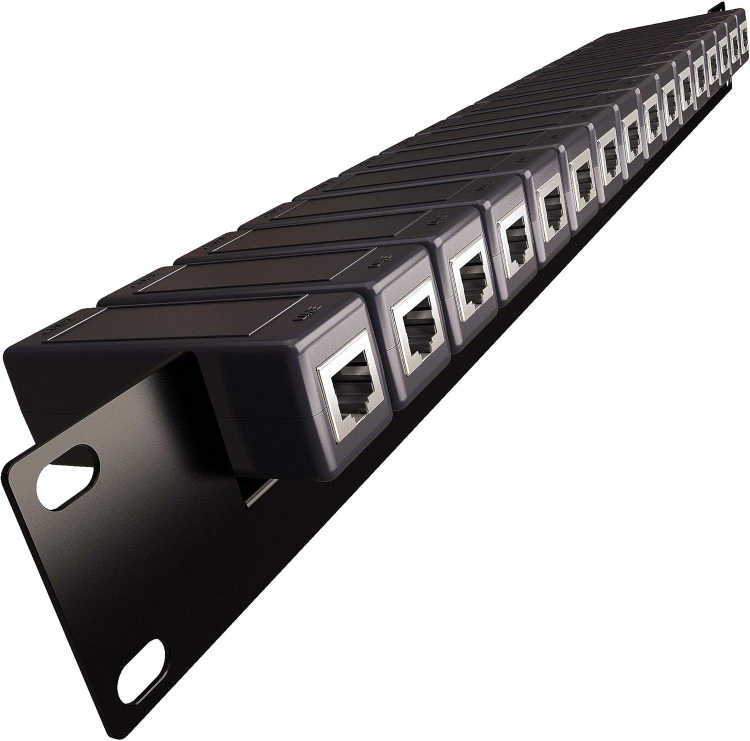 Ethernet Surge Protector 19" RackMount (16 Port) PoE+ Gigabit (Server Rack Mount 1U) -Gas Discharge Tube -RJ45 Lightning Suppressor -LAN Network