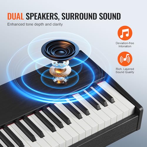 VEVOR Weighted Digital Piano, 88 Key Fully Weighted Keys