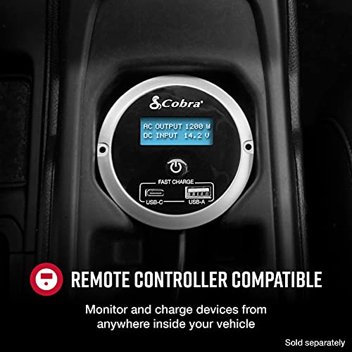 Cobra PRO 2500W Professional Grade Power Inverter, Portable – 2500-Watt Car Charger, 4 Grounded AC Outlets
