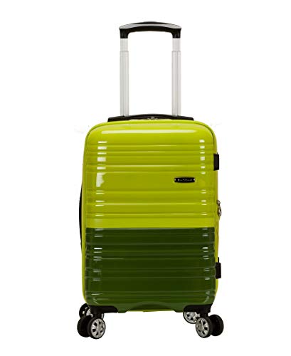 Rockland Melbourne Hardside Expandable Luggage with Spinner Wheels, 2TONEBLUE, 2 Piece (20/28)