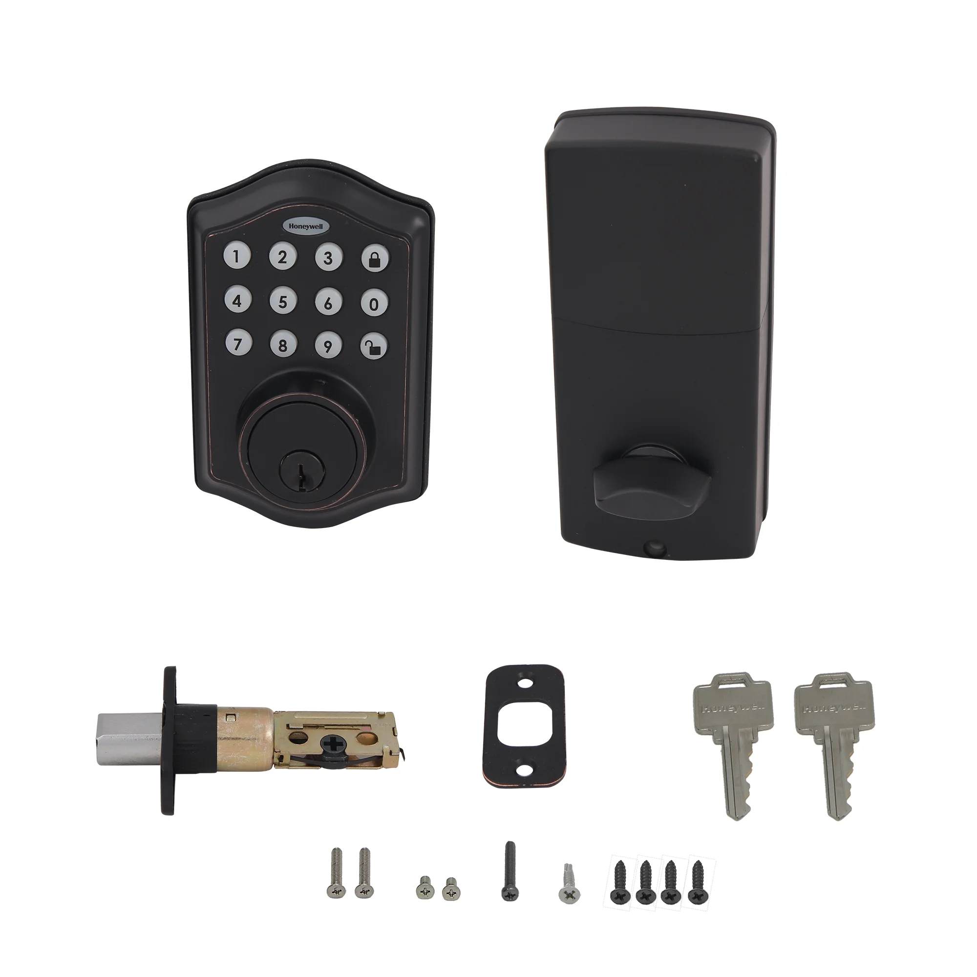Honeywell Locks, Electronic Entry Deadbolt with Keypad, Oil Rubbed Bronze, 8712409