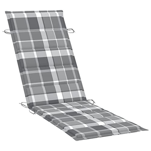 Patio Sun Lounger with Cushion Solid Acacia Wood,Spacious and Comfortable Wooden Sun Lounger for Outdoor Relaxation