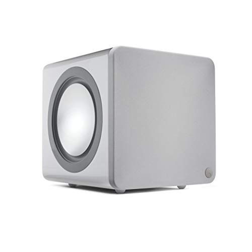 Cambridge Audio Minx X201-200 Watt Active Subwoofer Featuring Twin Auxiliary Bass Drivers and Fully Adjustable Sound - White