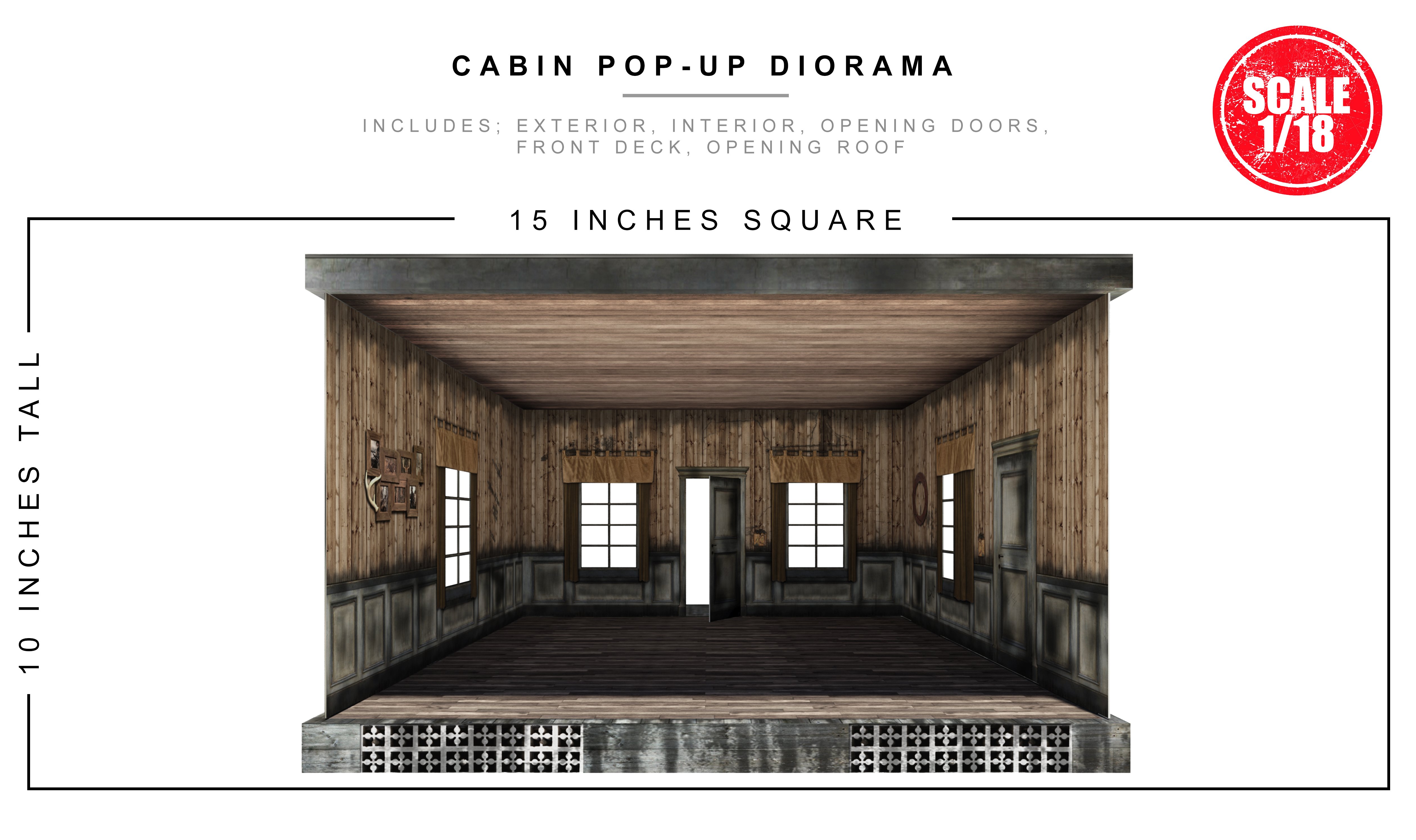 Cabin Pop-Up Diorama (1/18)
