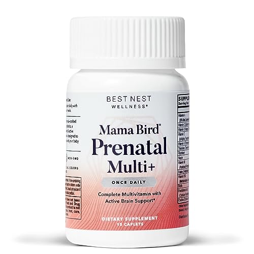 Best Nest Wellness Mama Bird Prenatal Vitamin, Methylated Prenatal Vitamins, Organic Blend, Vegan, Methylfolate (Folic Acid for Pregnant Women), B12