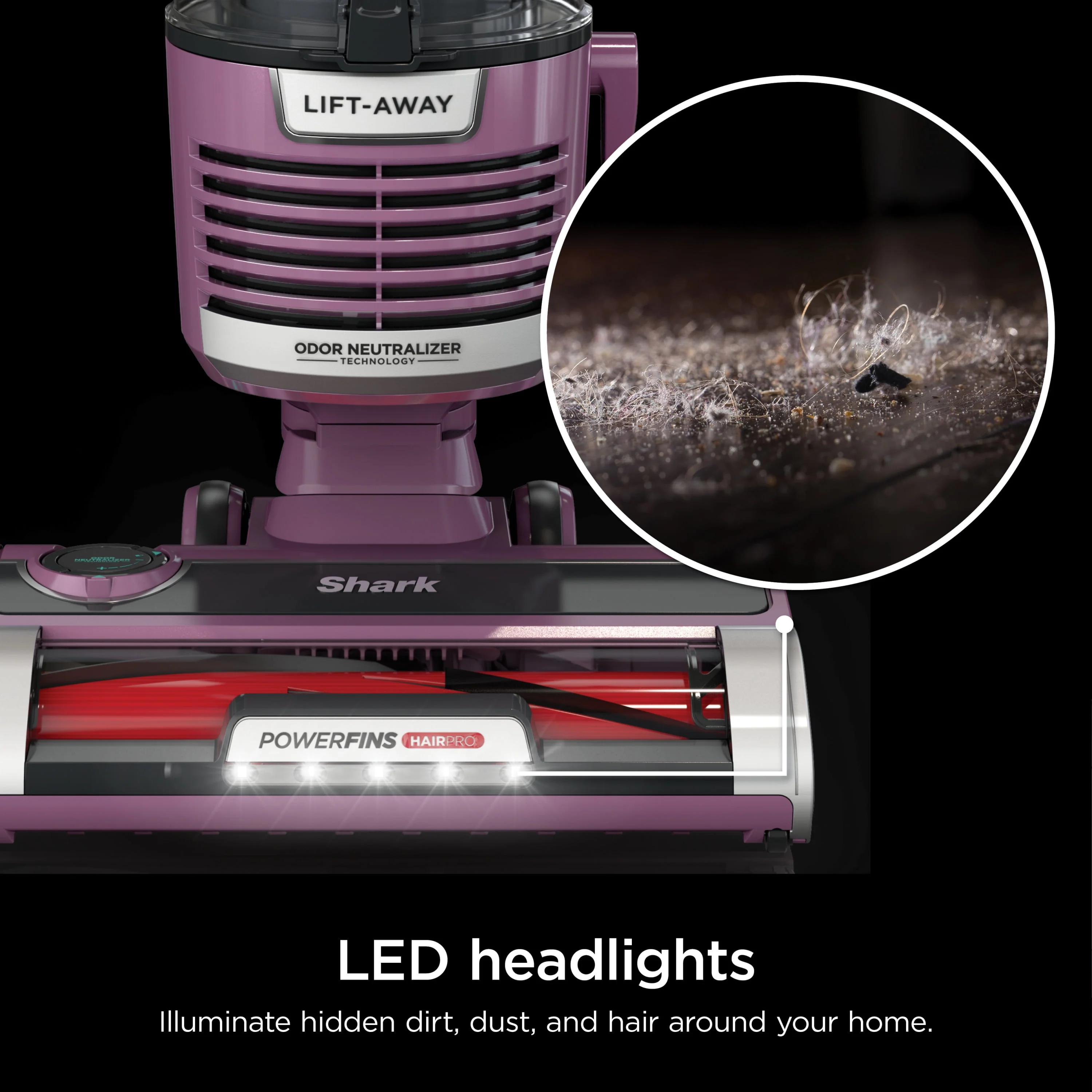 Shark Lift-Away with PowerFins HairPro & Odor Neutralizer Technology Upright Multi Surface Vacuum, ZD550