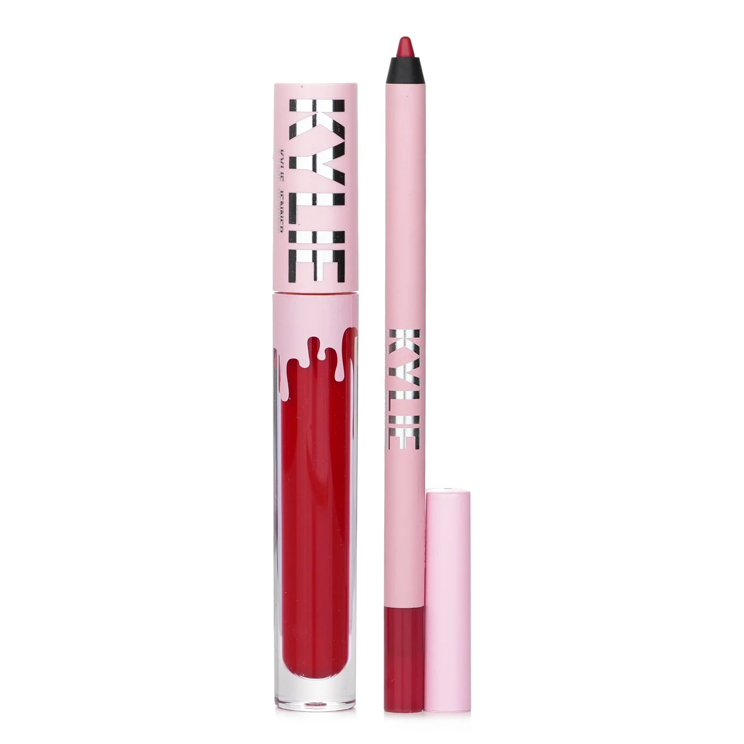 Kylie By Kylie Jenner Matte Lip Kit: Matte Liquid Lipstick 3ml + Lip Liner 1.1g - # 802 Candy K Matte (box slightly damage) 2pcs