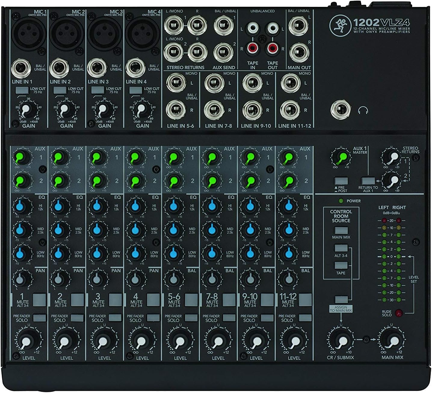 Mackie 1202VLZ4 12-Channel Compact Mixer with 1202VLZ Bag