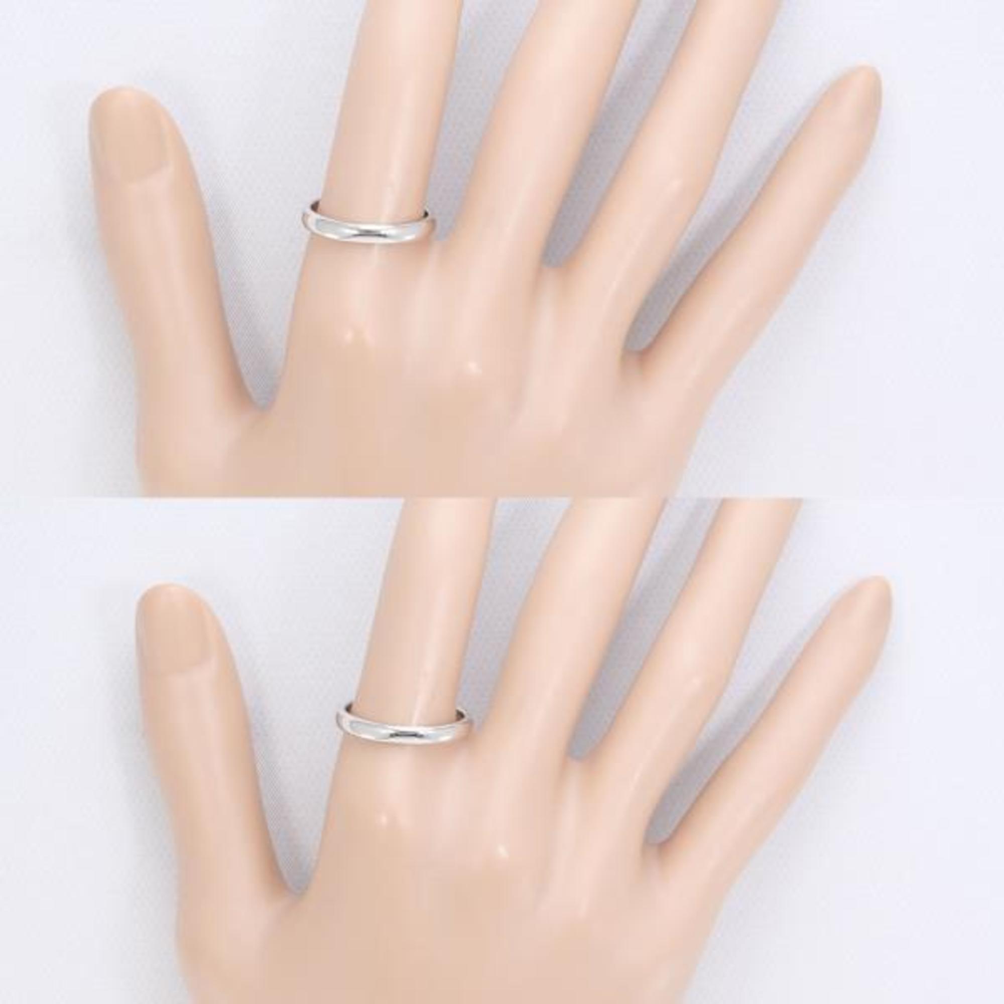 Pre-Owned Tiffany Classic Band 2 Set PT950 Ring No. 14 17.5 Total Weight Approx. 9.8g Jewelry (Good)