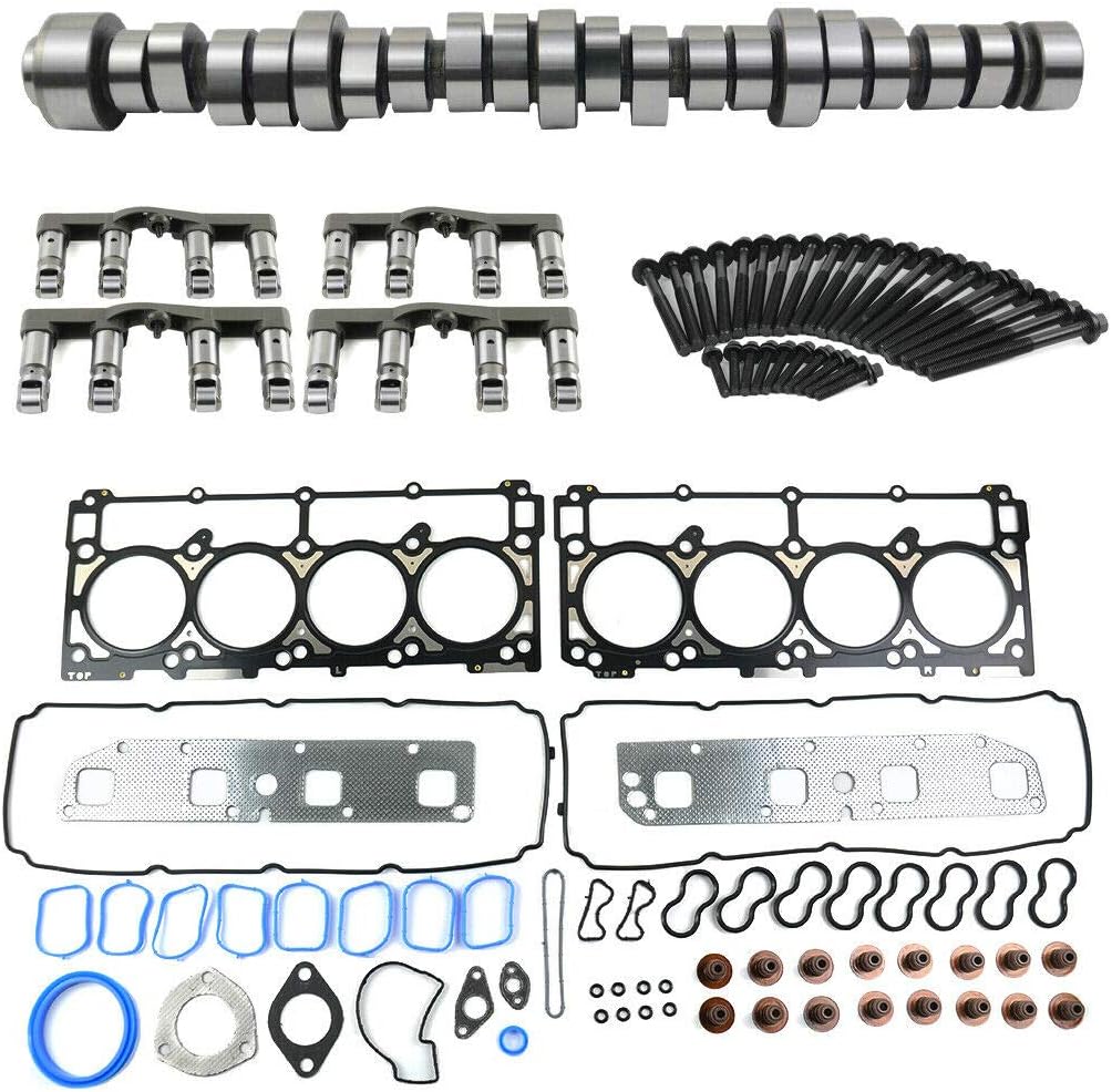 NON MDS Lifters Camshaft Kit Replacement for Dodge Ram 1500 2500 3500 5.7L Hemi 2006-2008 Part# 53022064AA 5038784AD 53021720AB GELUOXI