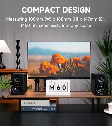 Edifier M60 Multimedia Speaker Bluetooth 5.3, 66W RMS, Hi-Res Audio & Hi-Res Wireless Audio, LDAC,3" Mid Bass & 1" Tweeter, USB-C & Aux Inputs