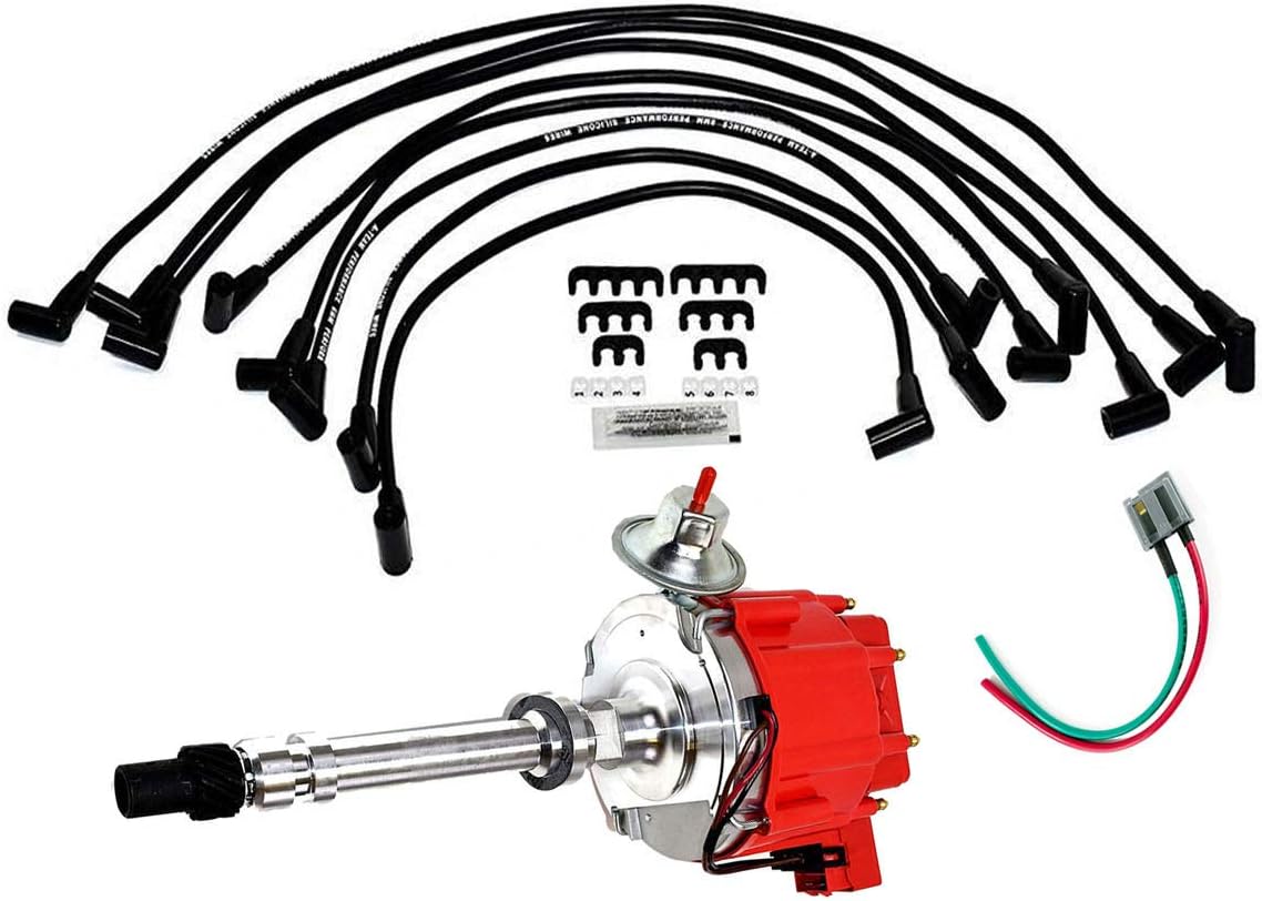 A-Team Performance - HEI Distributor with Under the Exhaust Spark Plug Wires and HEI Pigtail Harness Complete Kit