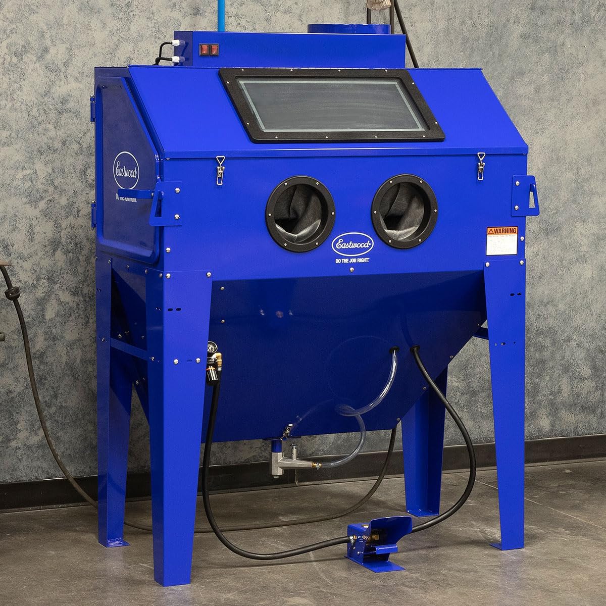 Eastwood B120 Sand Blasting Cabinet Kit | Heavy Duty Steel Sand Blaster Media Cabinet for Paint Removal, Metal Restoration, Rust Removal