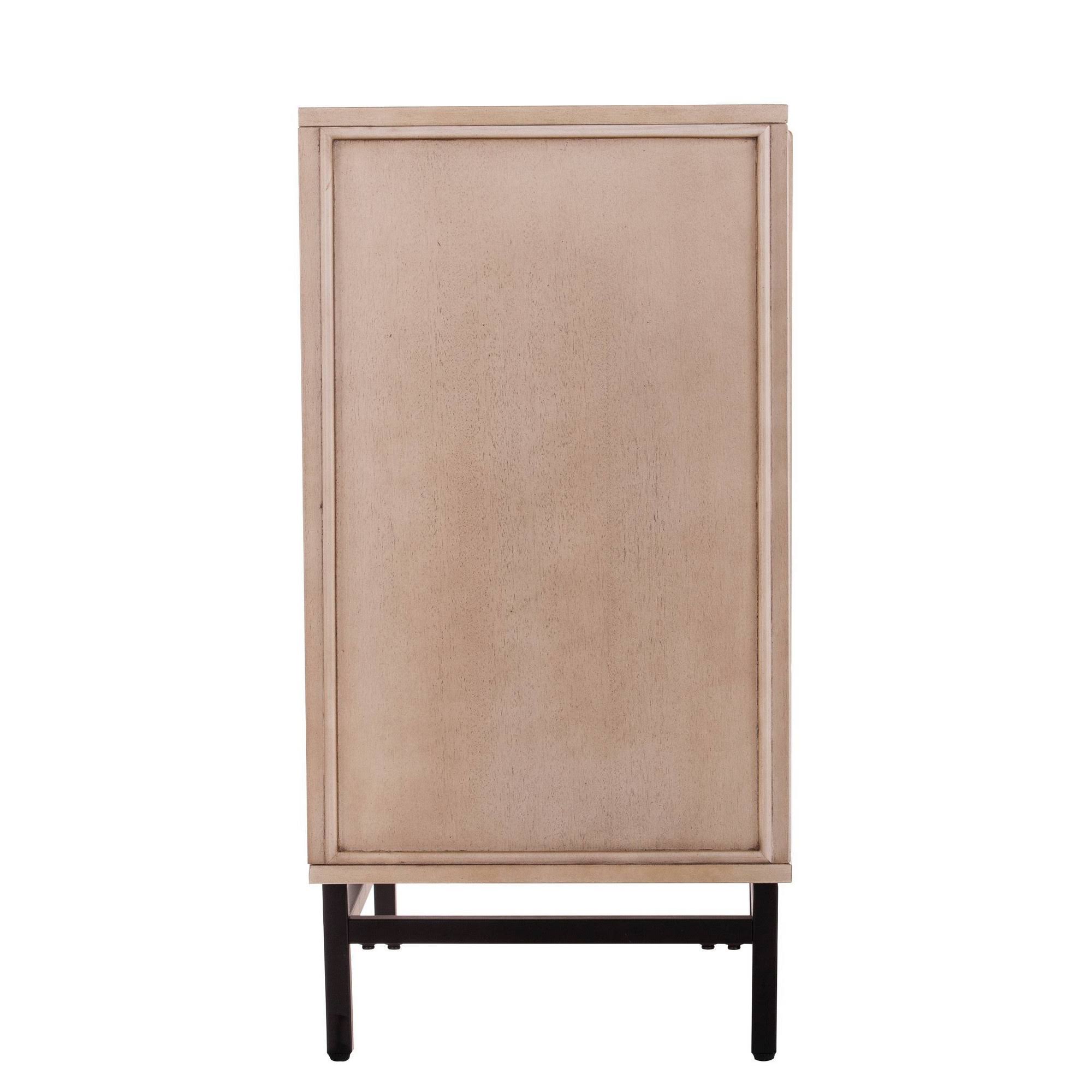 Maisas Art Deco Buffet Antique Cream/Black - Aiden Lane