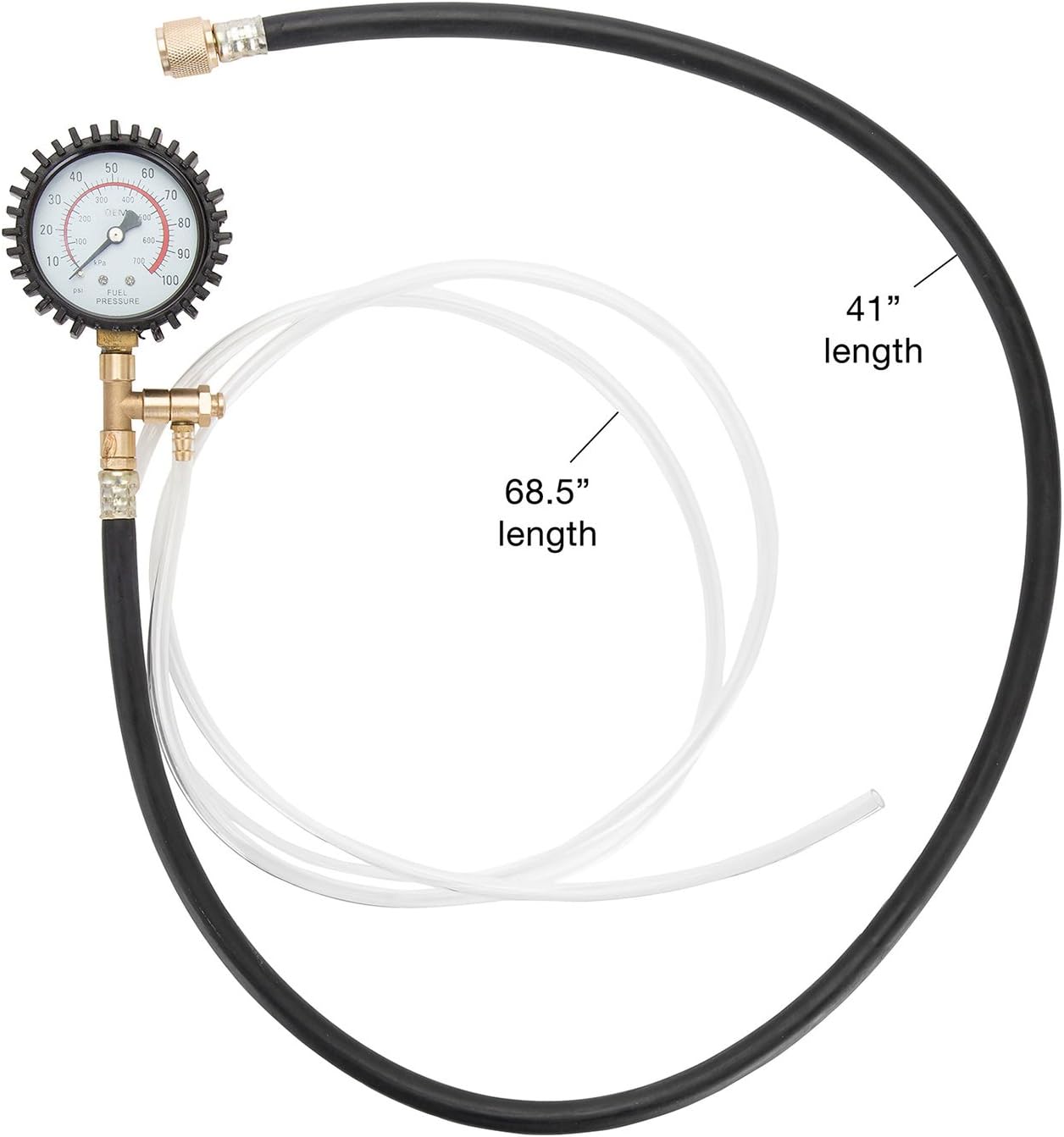 OEMTOOLS 27167 Fuel Pressure Test Kit, Fuel Pressure Gauge, Fuel Pressure Tester, Fuel Pump Pressure Tester, Fuel Pressure Testers