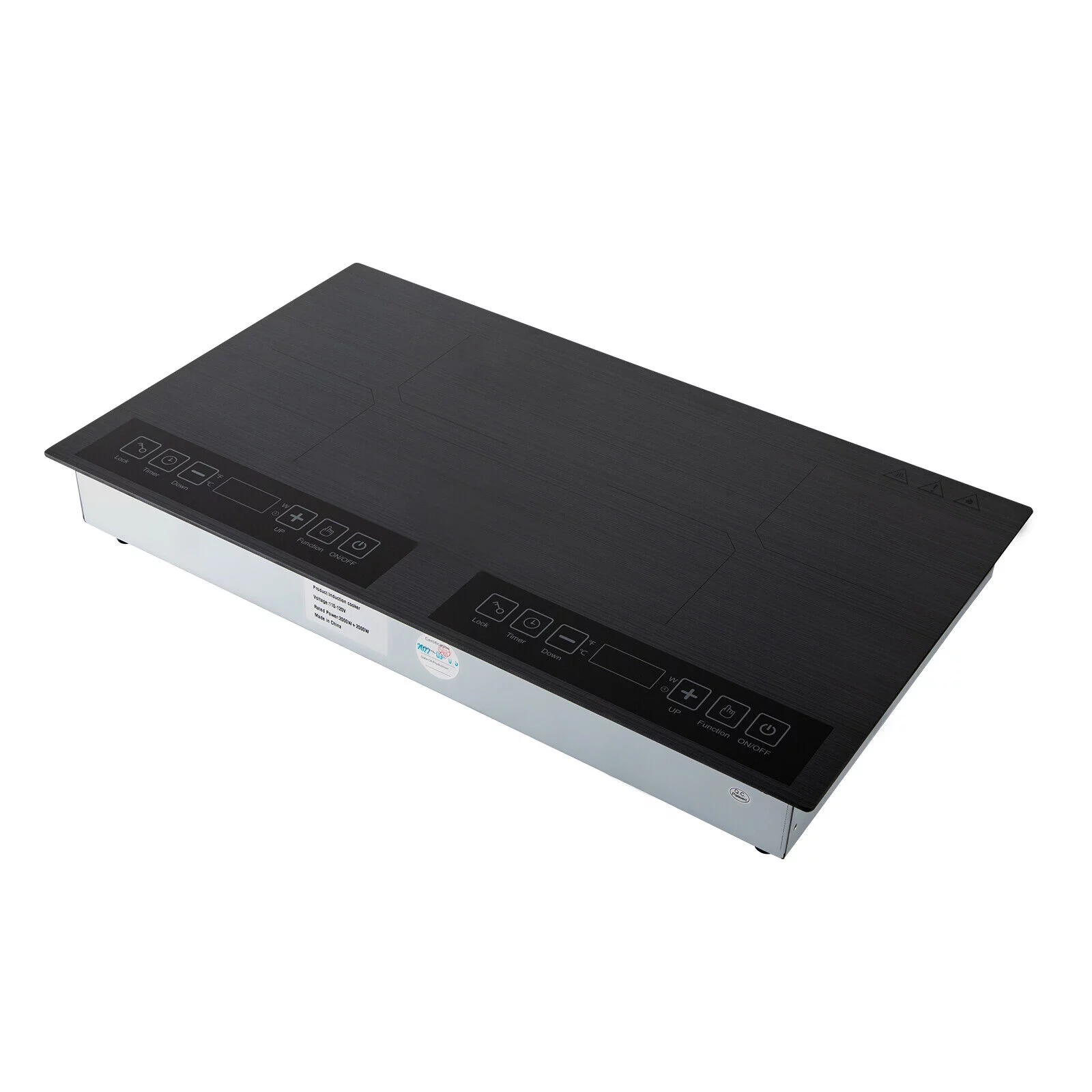 Electric Induction Cooktop Countertop Dual Cooker - 2 Burner Cooker Electric Stove Hot Plate Black for Canteens, Hotels, Restaurants, Families