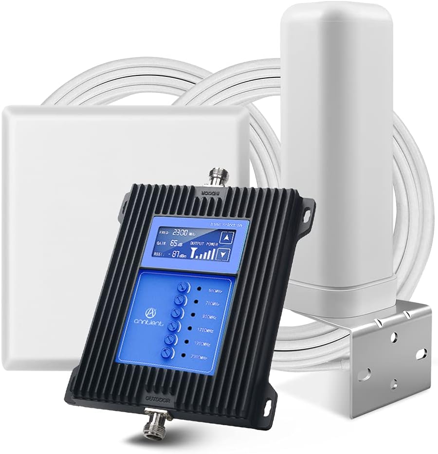 ANNTLENT Cell Phone Signal Booster for Car Auto RV Truck 5 Bands, Apply to All U.S. Carriers | Verizon AT&T Sprint | Amplifies 4G LTE 3G 2G Signal