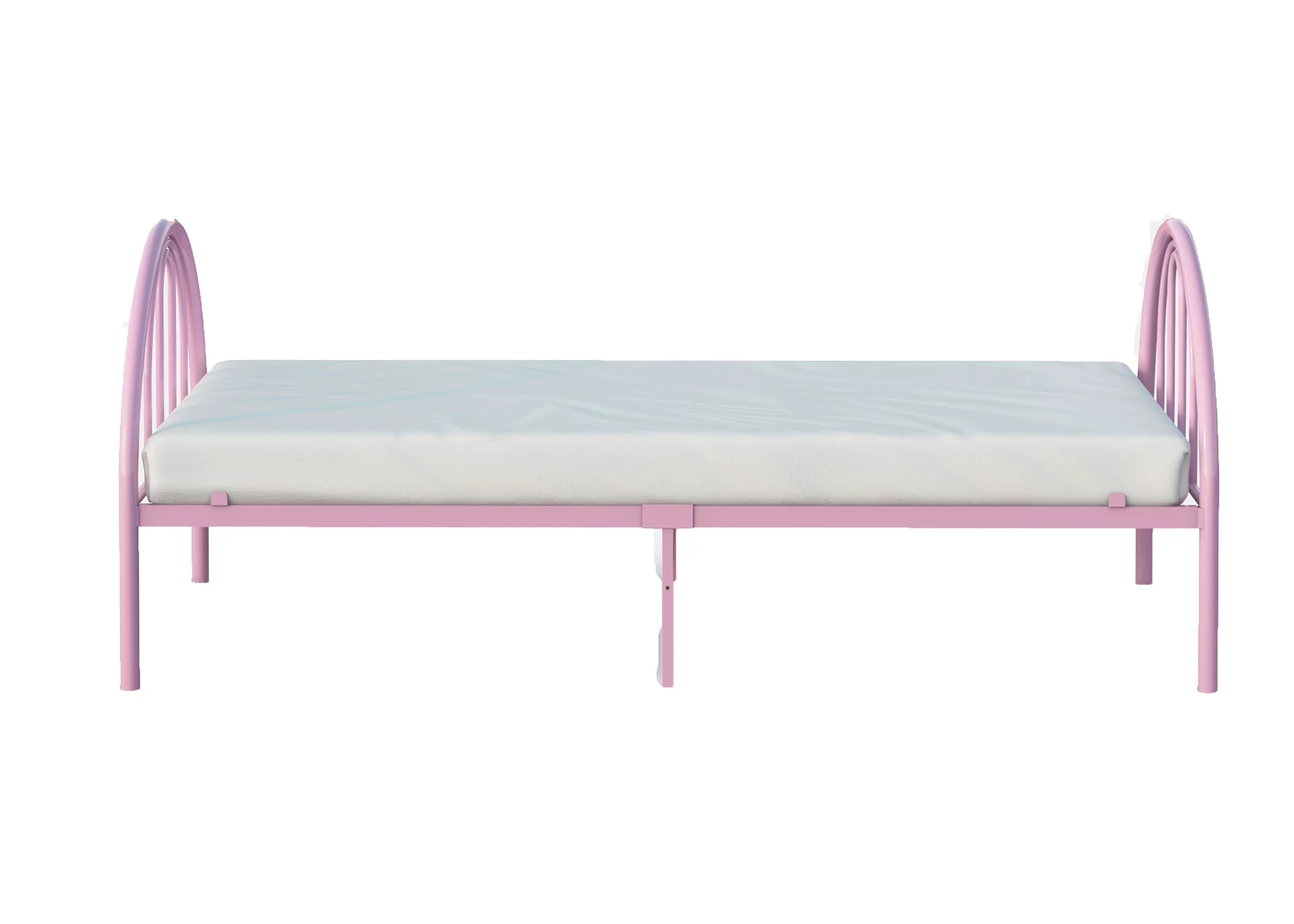 BK Furniture Brooklyn Classic Metal Bed, Twin, Pink