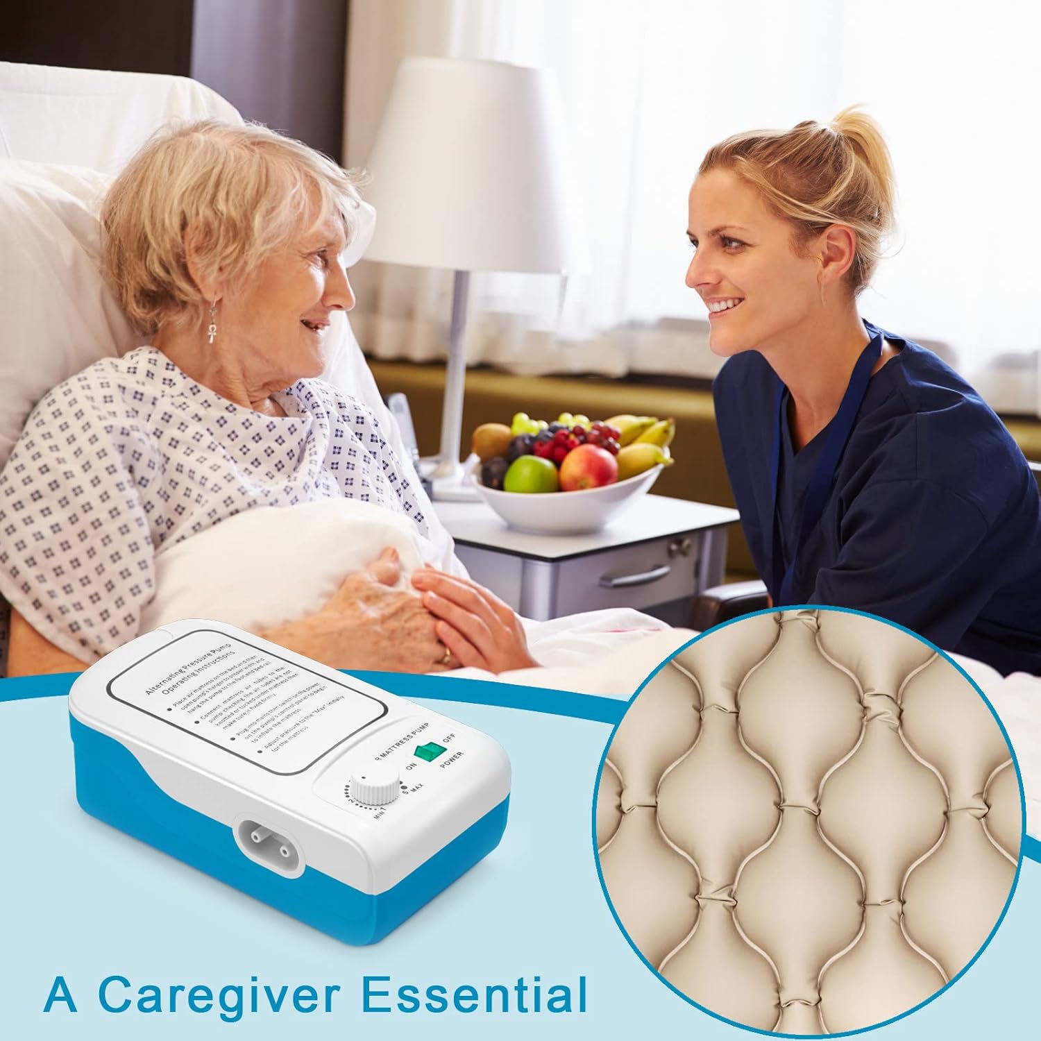 Alternating Pressure Pad Air Mattress for Hospital Bed Mattress Topper & Pump System Colchon Antiescaras para Persona Encamada Bed Sore Pads