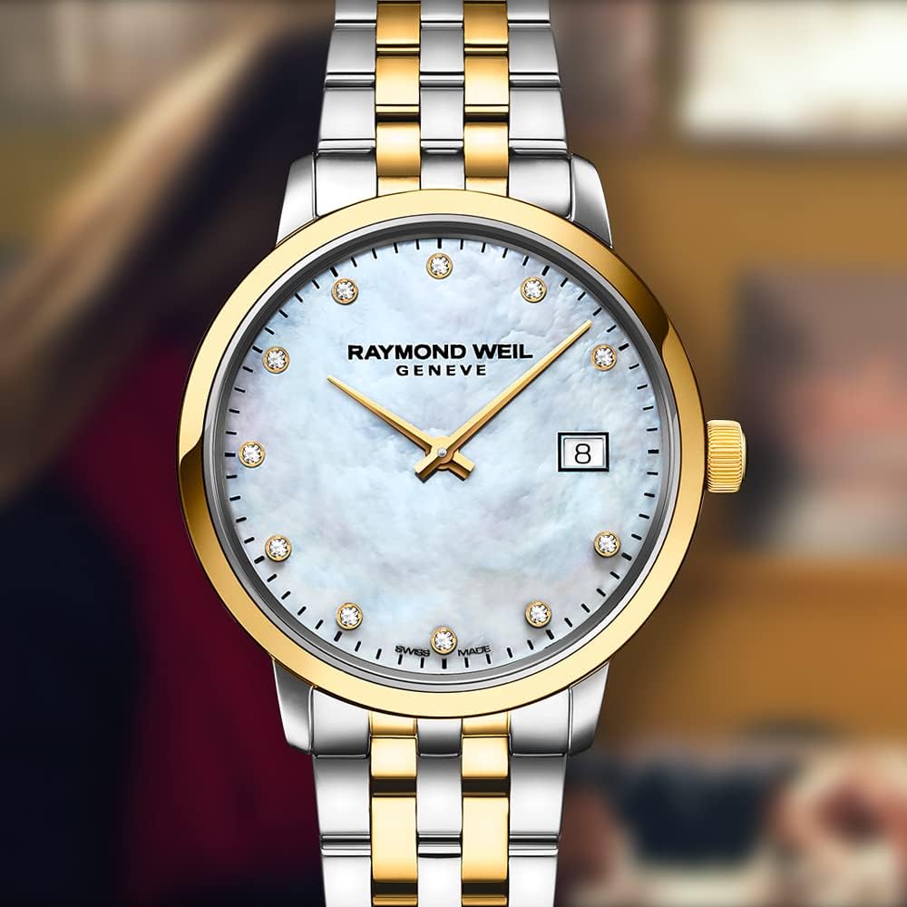 RAYMOND WEIL Toccata Ladies Watch, Quartz, Mother-of-Pearl Dial with 11 Diamonds, Stainless Steel