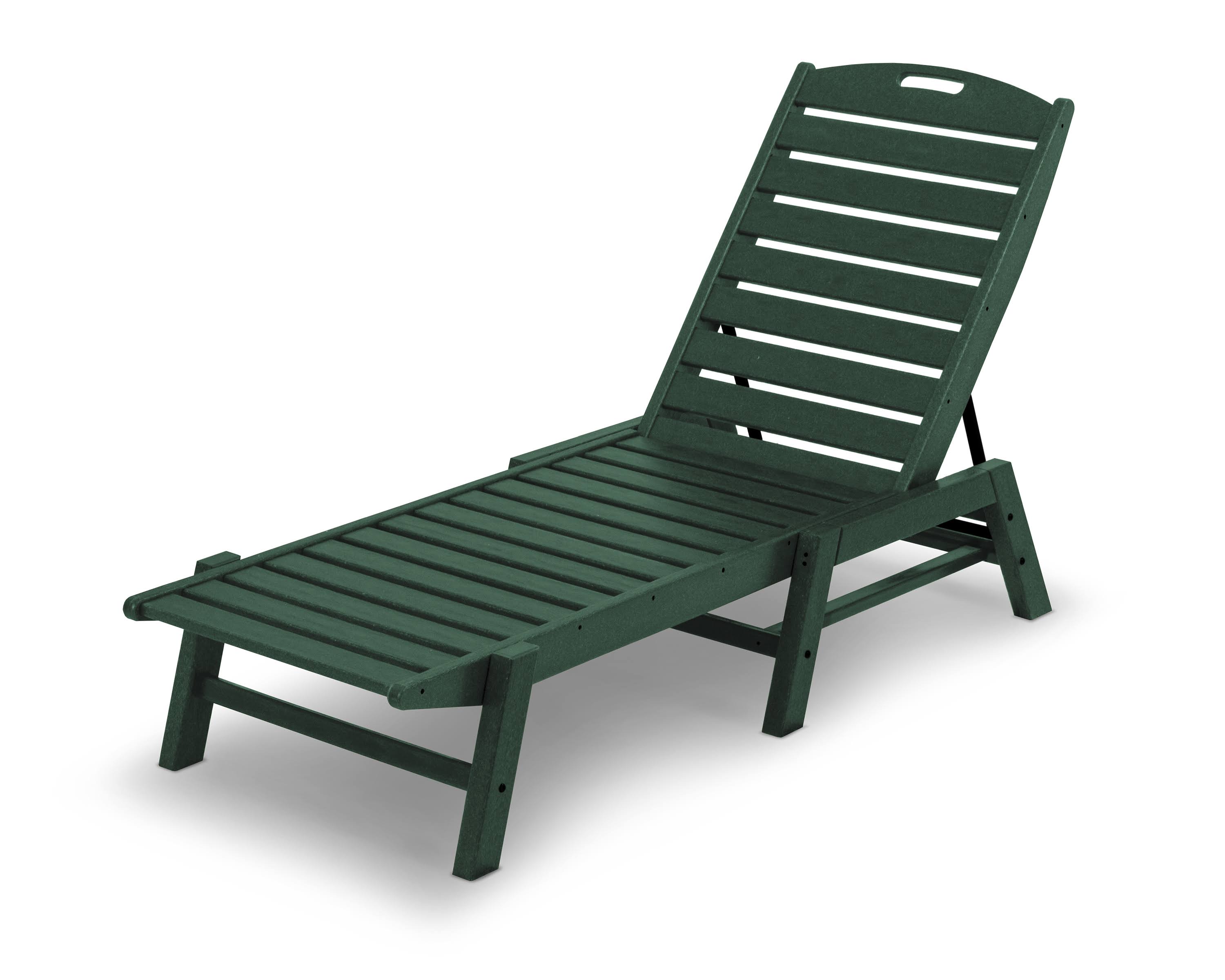 POLYWOOD Nautical Chaise - Stackable - Green
