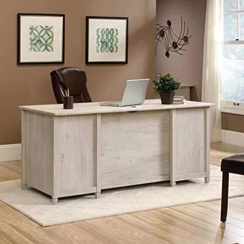 Sauder Edge Water Office, Executive Desk with File Drawer Storage, L: 65.12" x W: 29.53" x H: 29.37", Estate Black