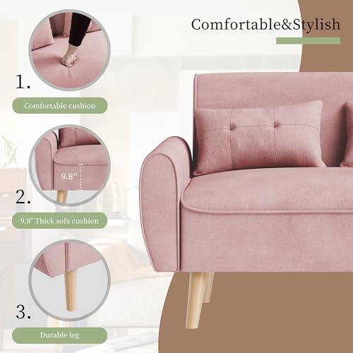 Vongrasig 47" Small Modern Loveseat Sofa