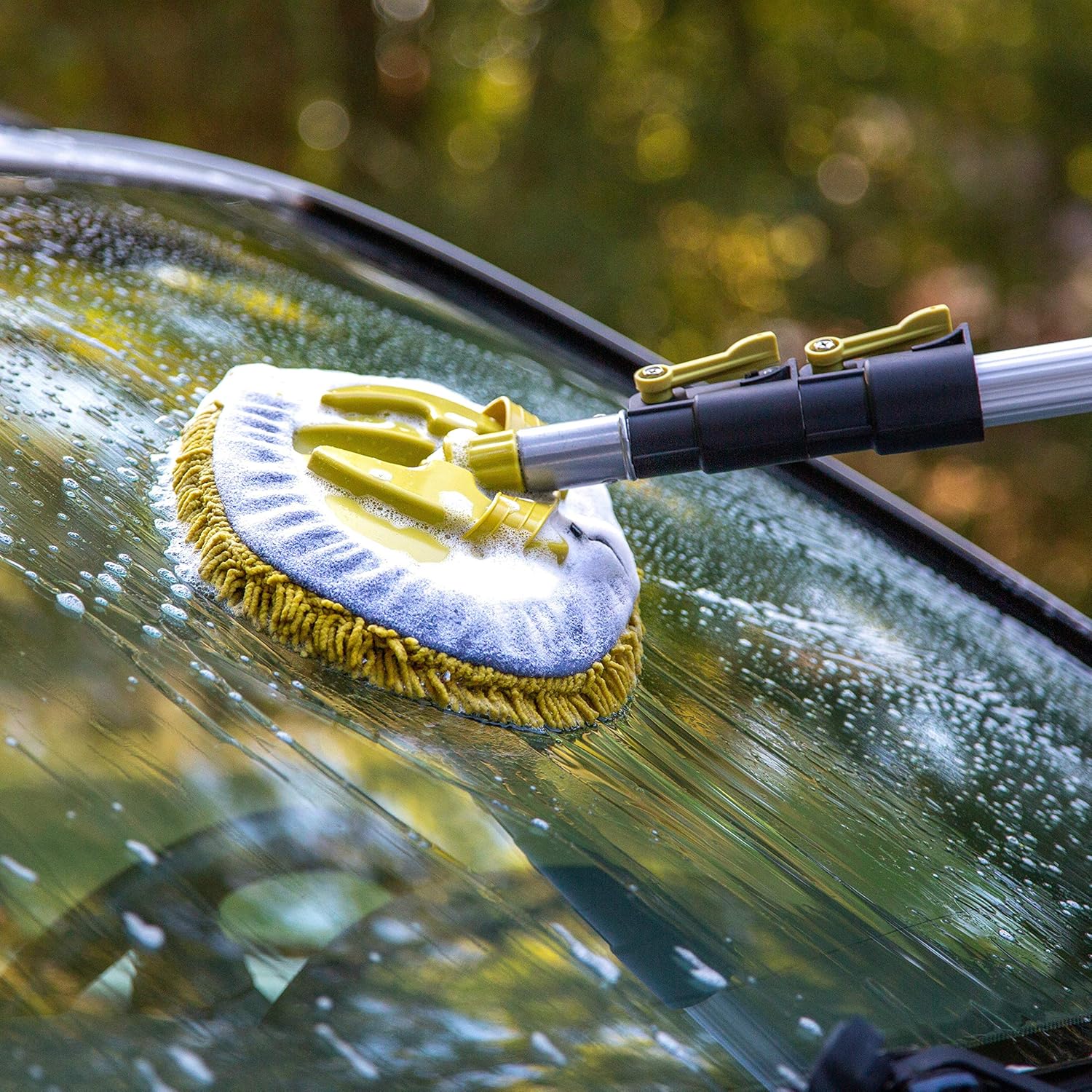 DocaPole 6-24 Foot Car Cleaning Kit | Car Wash Kit with Soft Car Wash Brush, Car Squeegee, Car Wash Mitt (2X)