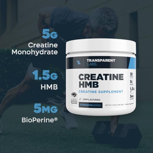 Transparent Labs Grass-Fed Whey Protein Isolate, Milk Chocolate, Creatine HMB, Unflavored - 30 Servings