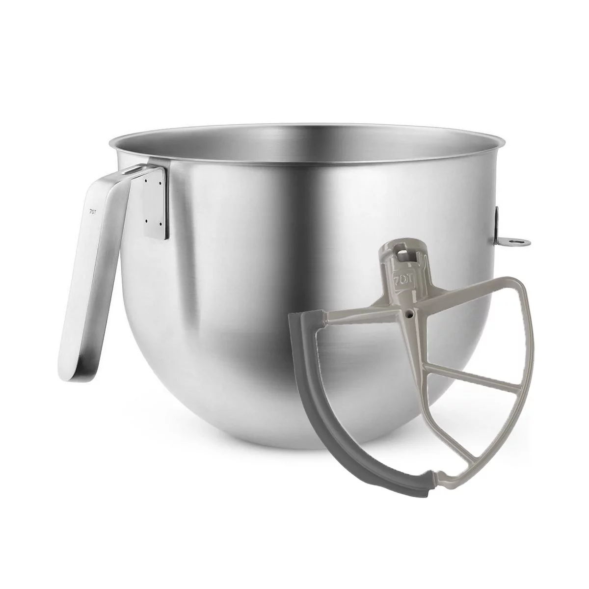 KitchenAid 7-Quart Commercial Mixer Bowl + Flex Edge Beater | Fits 7-Quart & 8-Quart KitchenAid Bowl-Lift Stand Mixers