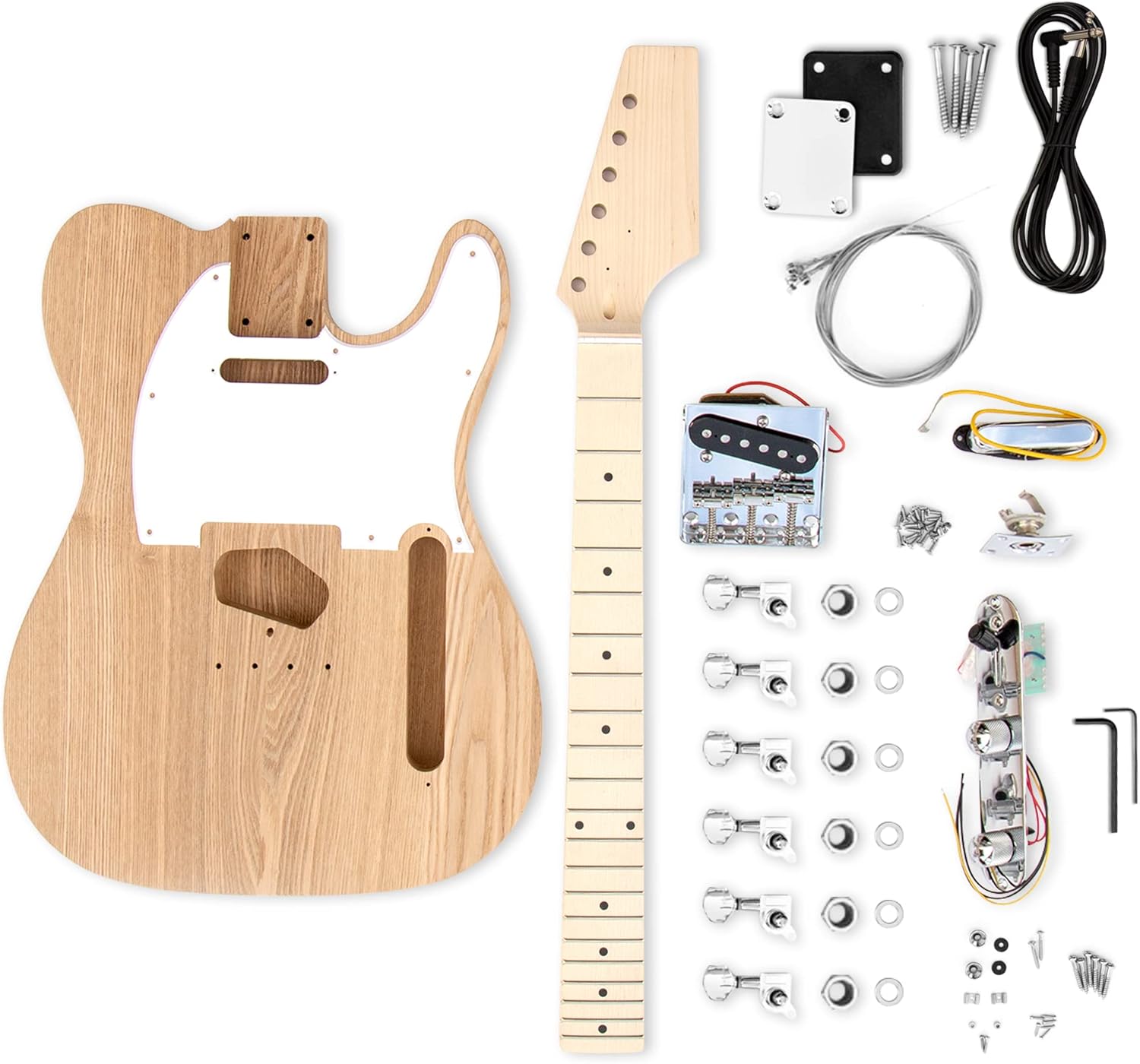 The FretWire TL Style DIY Electric Guitar Kit - DIY Build Your Own Guitar, Guitar Setup Kit