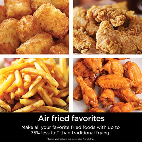 Ninja Air Fryer, Roast, Bake, Air Fry, Roast, Broil, Reheats, & Dehydrates, 4-in-1, Fries, Frozen Food, Veggies, and Juicy Meat, Less Oil, Easy Meals