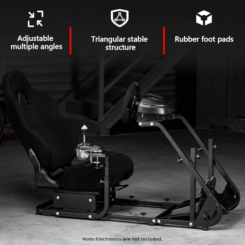Dardoo G29 Racing Simulator Cockpit with Seat Fit for Logitech/Thrustmaster/Fanatec G25 G27 G923 T150,Steering Wheel Cockpit,Not Include Wheel