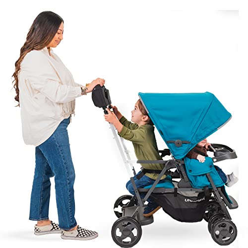 Joovy Caboose Ultralight Sit and Stand Double Stroller with Rear Bench and Standing Platform, 3-Way Reclining Seats, Optional Rear Seat