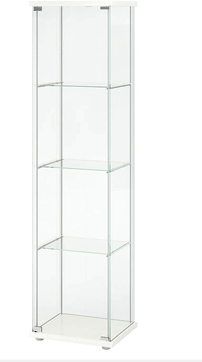 Ikea Detolf Glass Curio Display Cabinet White