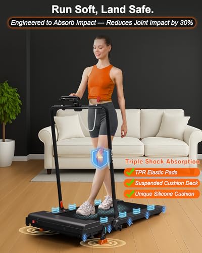 Lichico Walking Pad Under Desk Treadmill，Portable Small Treadmills for Home and Office，Super Quiet Brushless Motorized Walking Jogging Running
