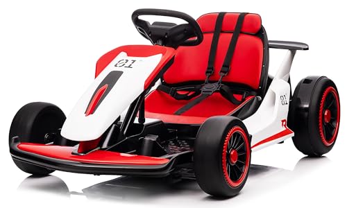 24V Go Kart for Kids 6-12 Year Old,Child Electric Drift Go-Kart with Music Mode,Electric Drifting Go Cart with Powerful Motor for 6+ Years Kid