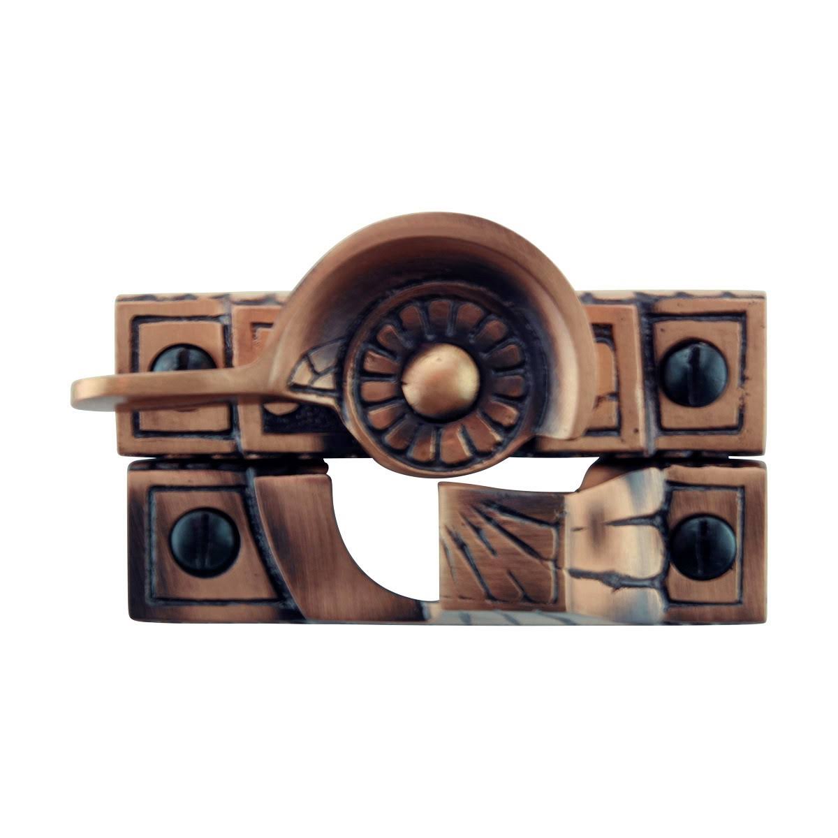 Renovators Supply 12 Ornate Solid Brass Window Sash Lock Antique Brass