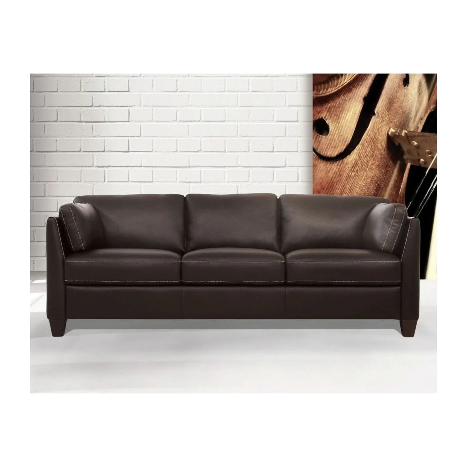 ACME Matias Leather Sofa in Chocolate