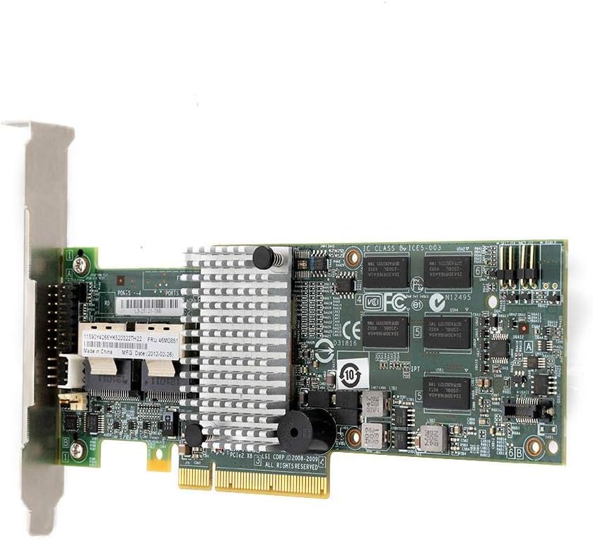 SATA/SAS Array Card PCI-E X8 6Gb/s Internal 6 Gbps SAS/SATA Ports Controller RAID Card for LSI 9260-8i /IBM M5015 46M0851 Pack of 2