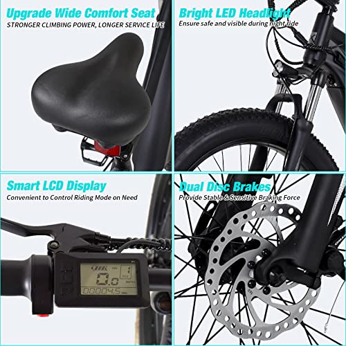 PEXMOR Electric Bike for Adults, 750W Ebike 32MPH 48V 14AH Removable Battery Electric Bicycle