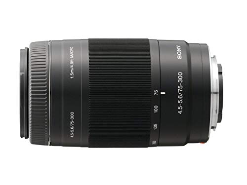 Sony 75-300mm f/4.5-5.6 Compact Super Telephoto Zoom Lens for Sony A Mount Digital SLR Camera (Renewed)