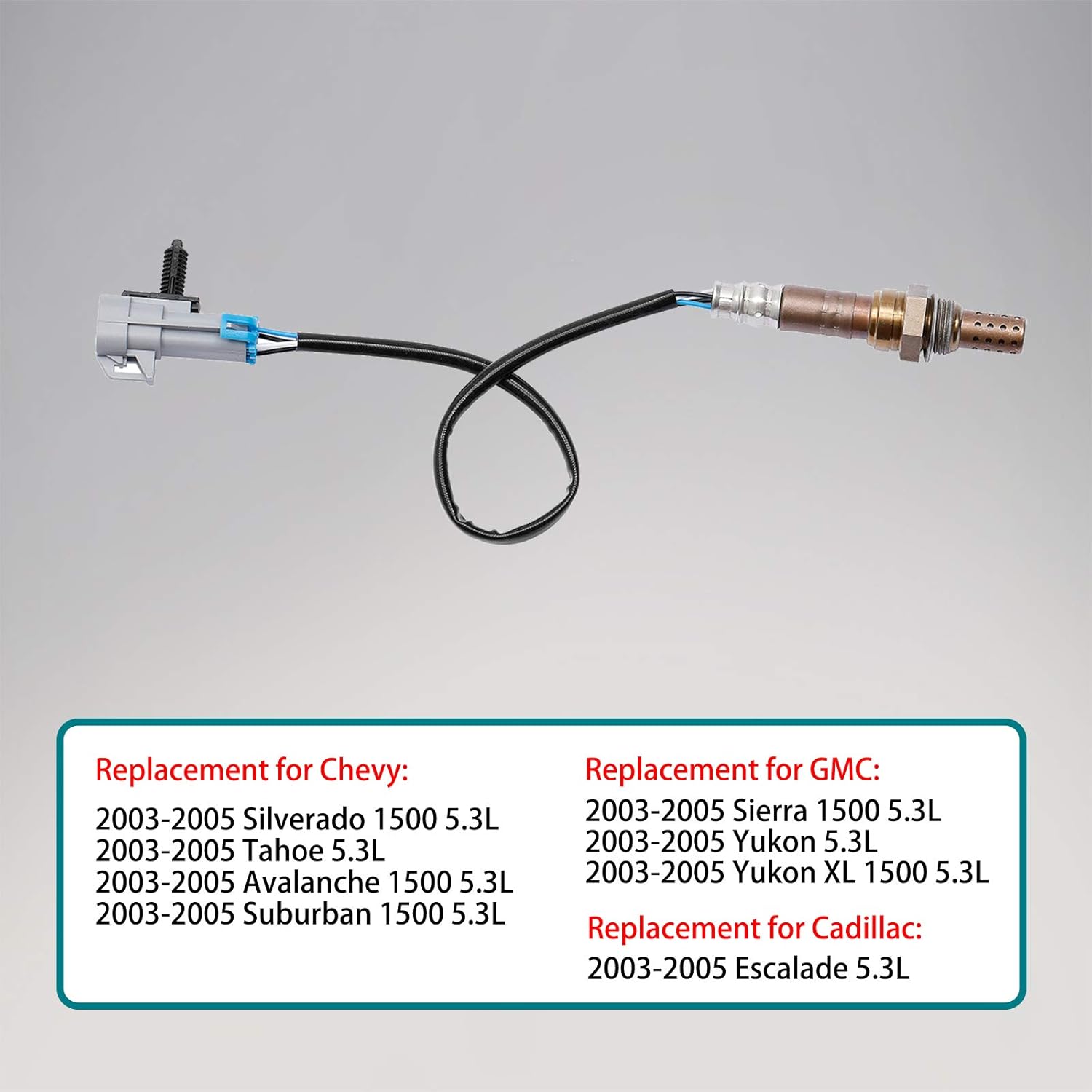 O2 Oxygen Sensor Upstream Downstream 4Pcs Replacement for Cadillac Escalade Chevrolet Silverado Suburban & More Replaces# 234-4668, 15284, 21546