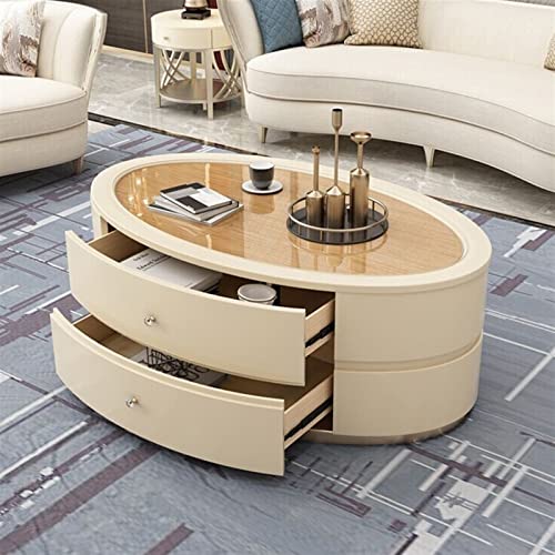 Tea Table for Living Room Modern Coffee Table with Unique Table Top and Stable Base