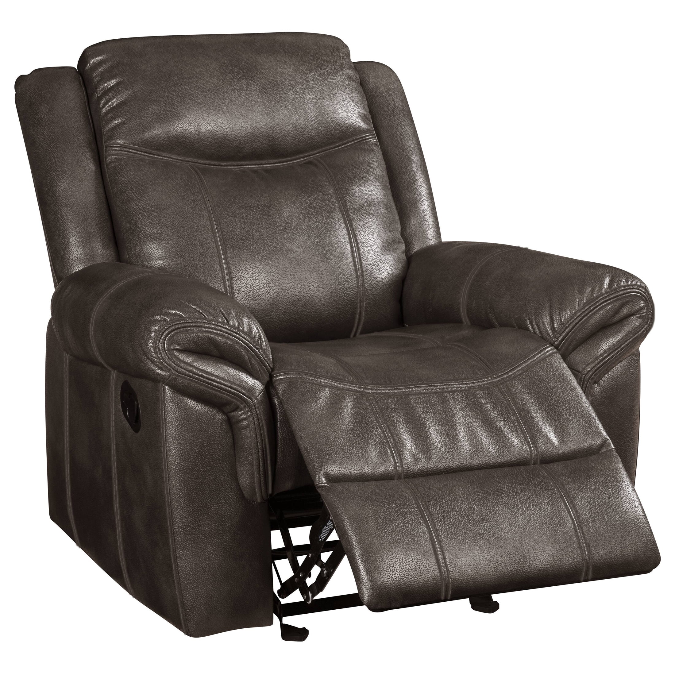 ACME Lydia Glider Recliner in Brown Leather Aire