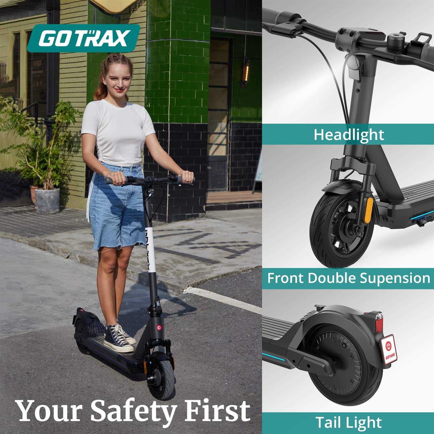 Gotrax Eclipse Ultra Peak 750w Adult Electric Scooter with 10 inch Pneumatic Tire Max 32mile and 48V 20mph - Sports Supplies Online Store