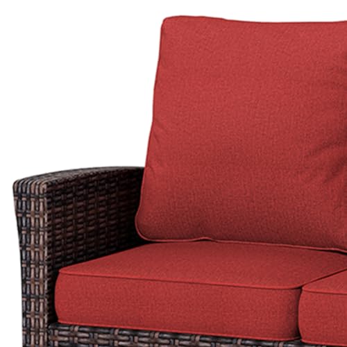 HERA'S HOUSE High Back Patio Furniture Set with Swivel Chairs, Outdoor Wicker Conversation Sets with 5.5" Comfy Cushions, 4 Piece Outside Sofa Sets